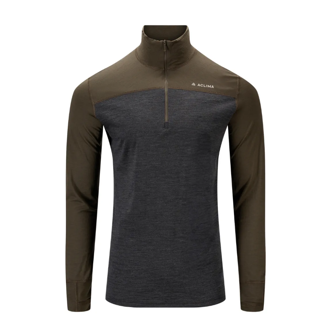 Aclima LightWool 180 Polo w/zip, herre (Tarmac Marengo)