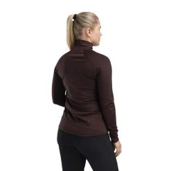 Aclima LightWool 180 Polo w/zip, dame (Chocolate Plum)