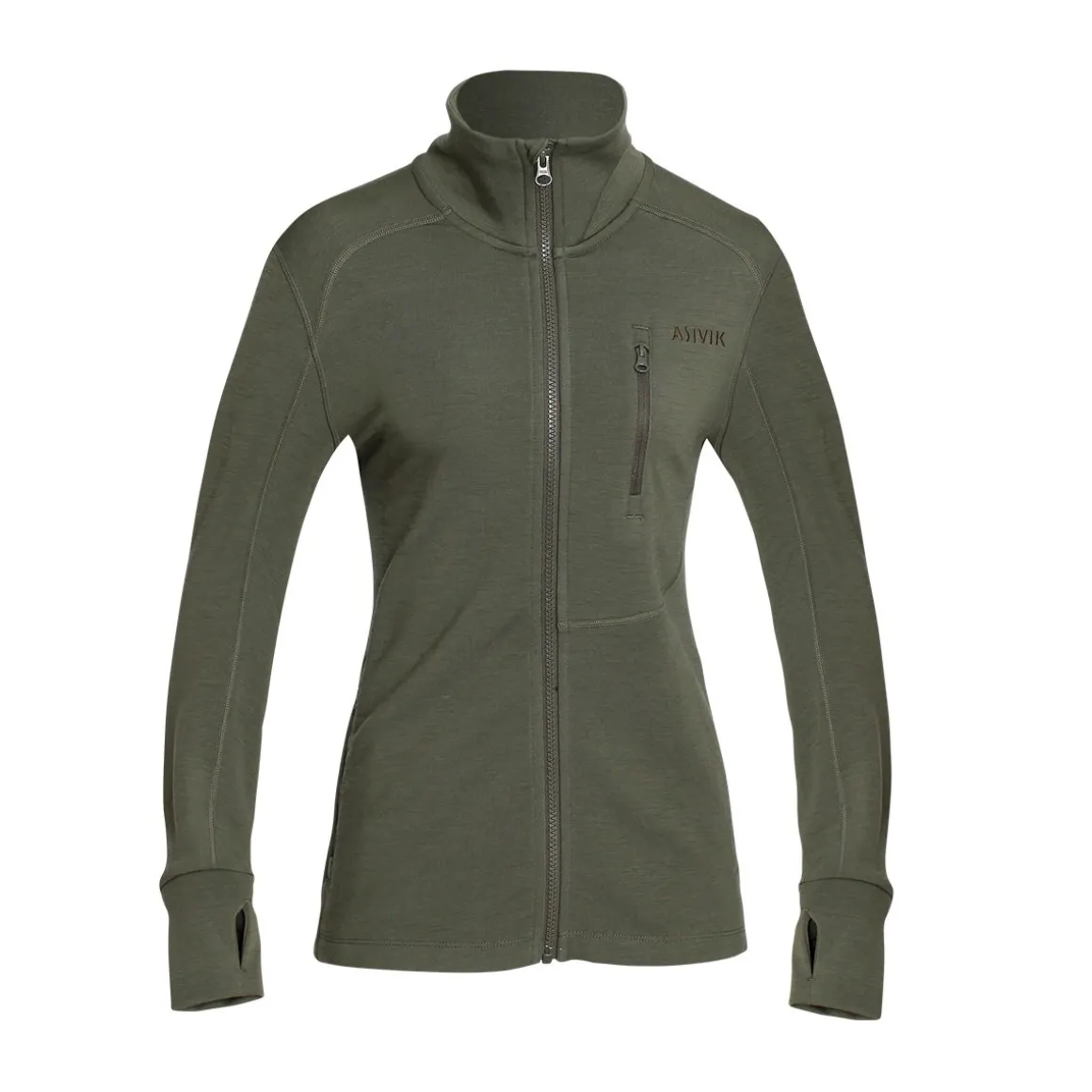 Asivik Adventure Mid Wool fleece, dame (Khaki)