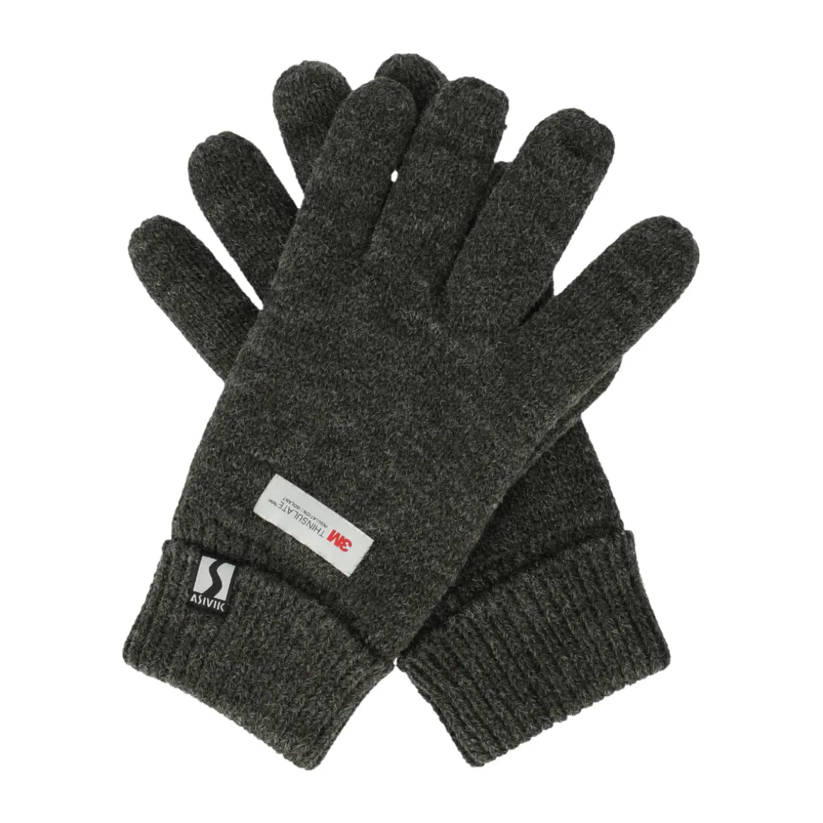 Asivik Knitted Thinsulate strikhandsker (Black)