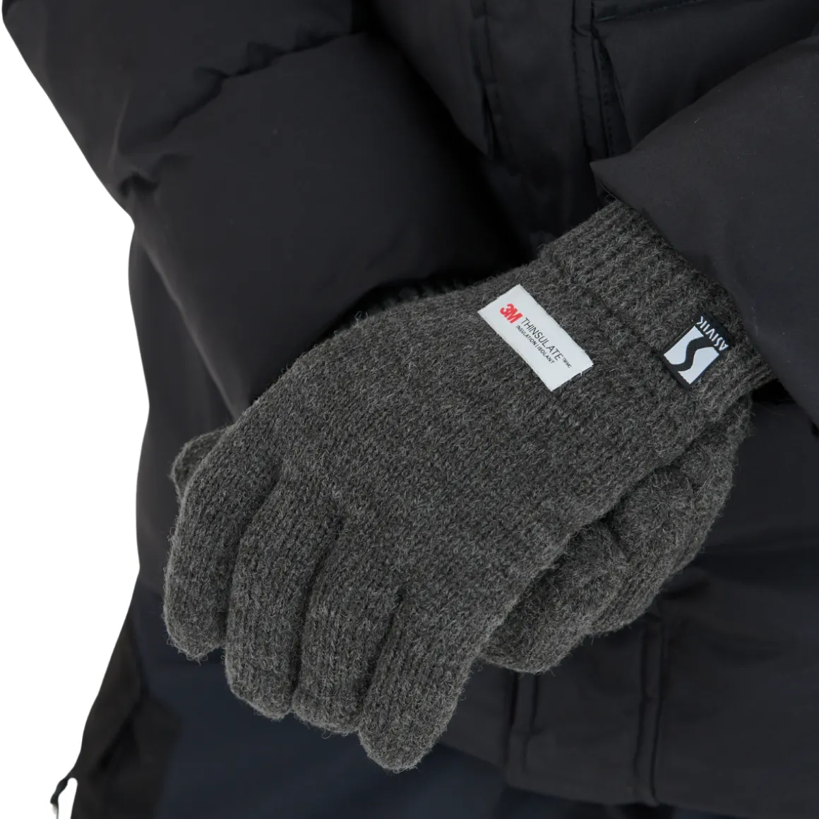 Asivik Knitted Thinsulate strikhandsker (Black)