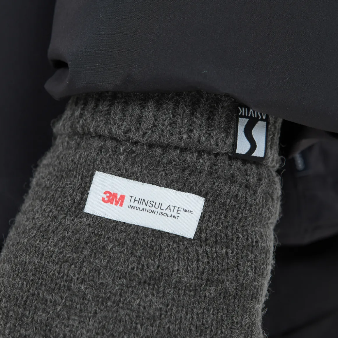 Asivik Knitted Thinsulate strikhandsker (Black)