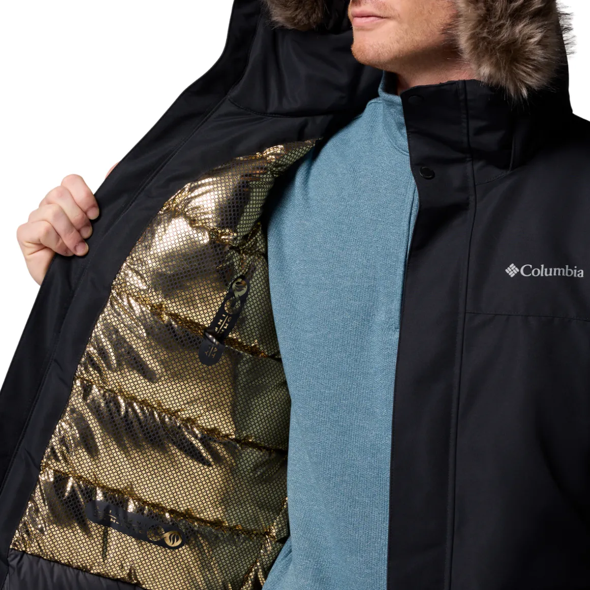 Columbia Cape Ridge Parka / Dunjakke, herre (Black)