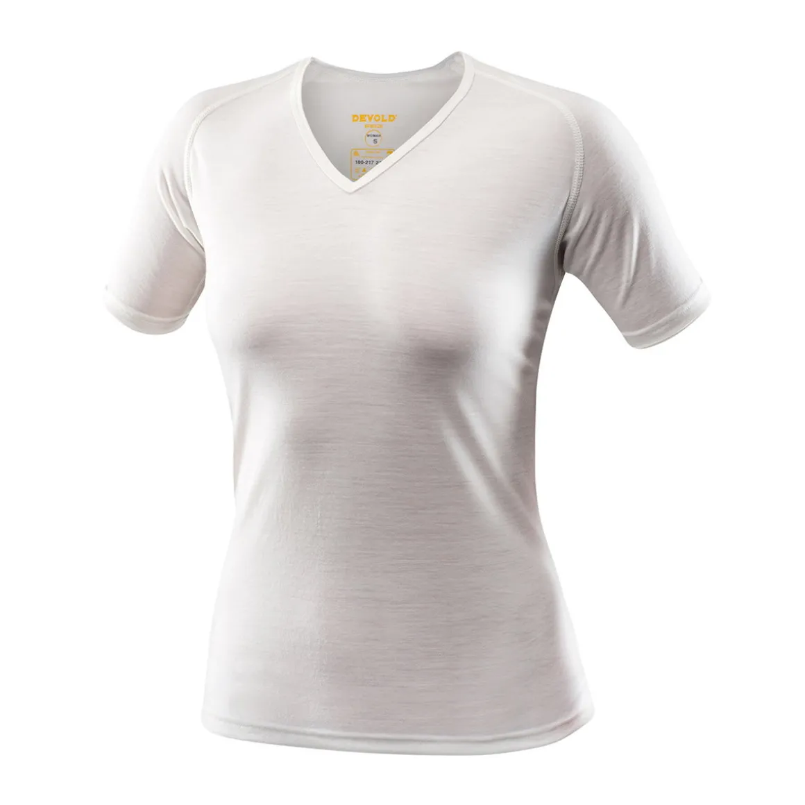 Devold Breeze Merino 150 T-shirt V-Neck, dame (White)