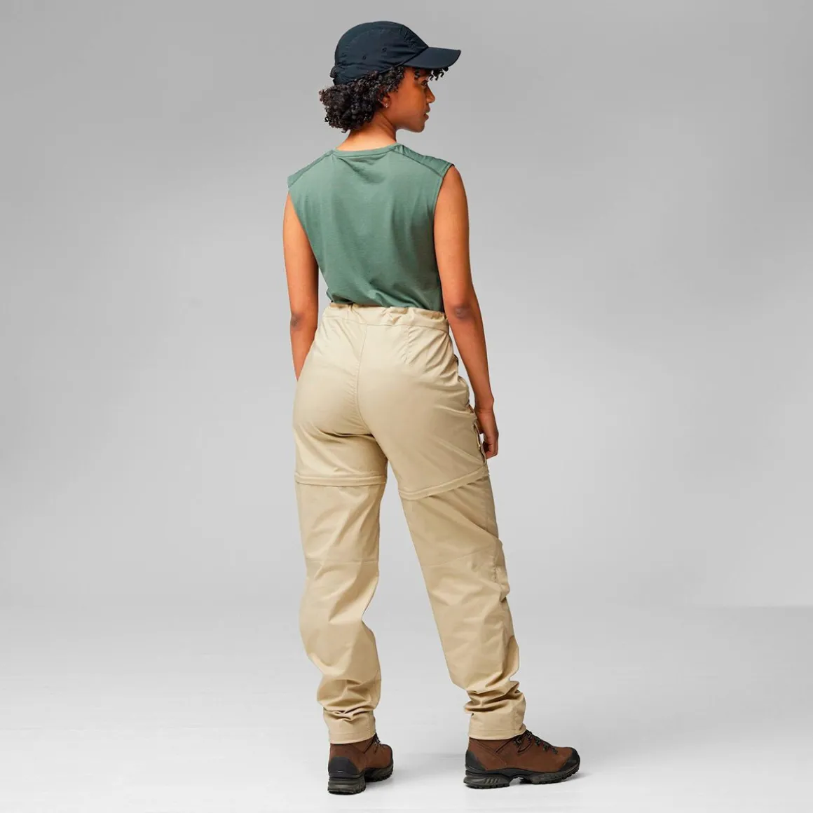 Fjällräven Abisko Hike Zip-off bukser, dame (Black)