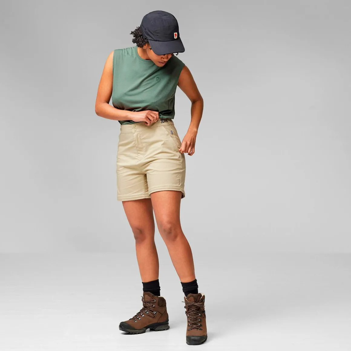 Fjällräven Abisko Hike Zip-off bukser, dame (Black)