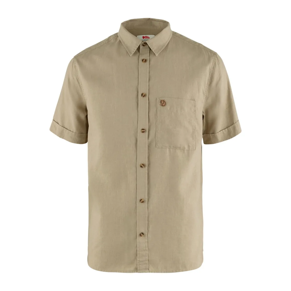 Fjällräven Övik Travel Shirt SS, herre (Sand Stone)
