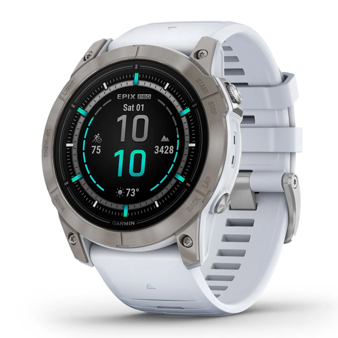 Garmin Epix 2 Pro Sapphire - Titanium, Whitestone rem, 51 mm