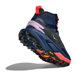 HOKA ONE ONE Mafate Hike vandrestøvle, dame (Midnight Blue / Neon Flame)