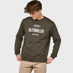 Klitmøller Collective Logo Crew, herre (Olive)