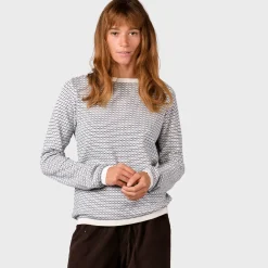 Klitmøller Collective Silje Knit bluse, dame (Cream Navy)
