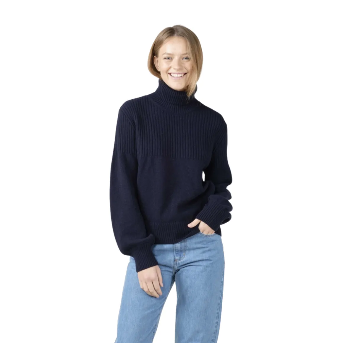 Klitmøller Collective Svale Knit striktrøje, dame (Navy)