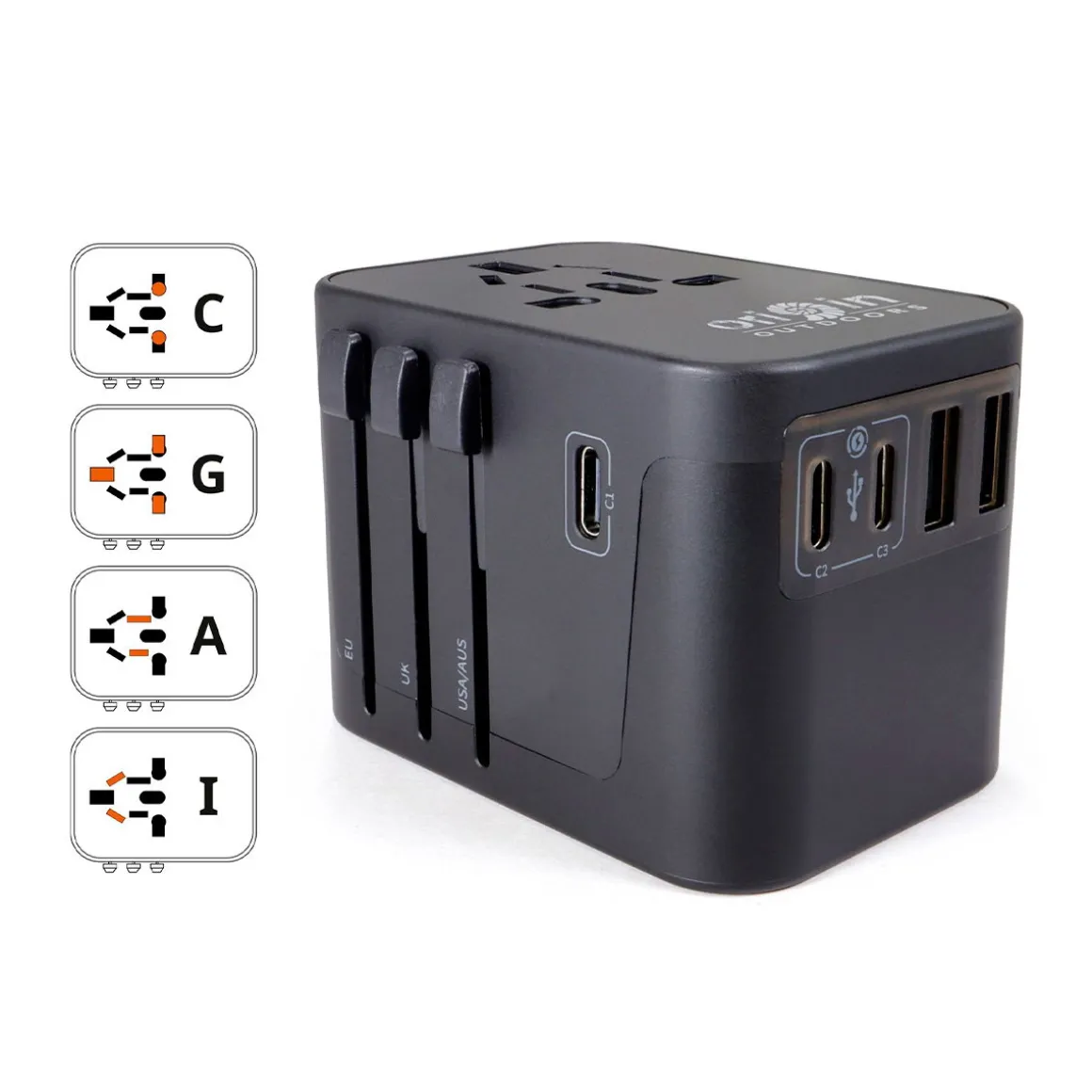 Origin Outdoors Travel Adapter - global oplader