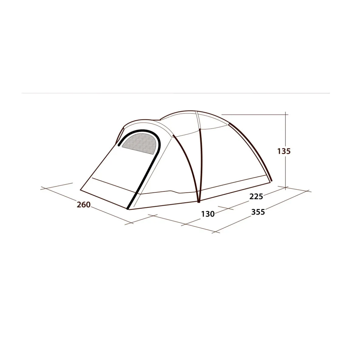 Outwell Cloud 4 campingtelt, 4 personer