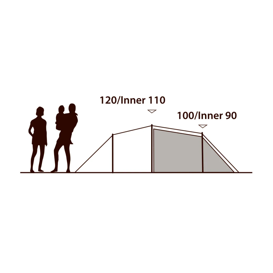 Outwell Earth 3 plus campingtelt, 3 personer