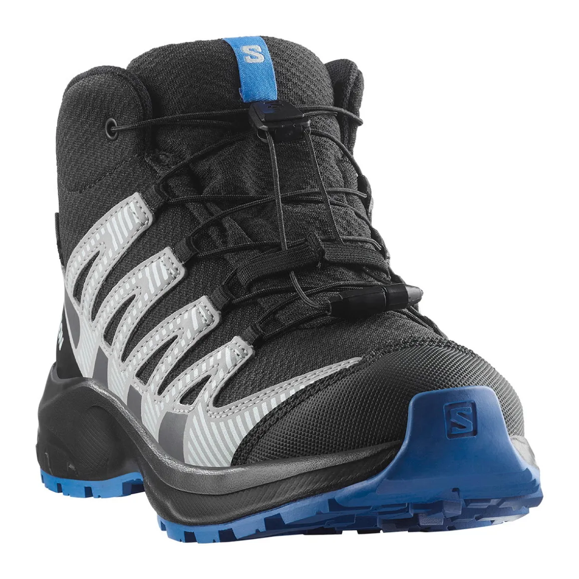 Salomon Youth XA Pro V8 Mid CSWP vandrestøvle, junior (Black/Blue)