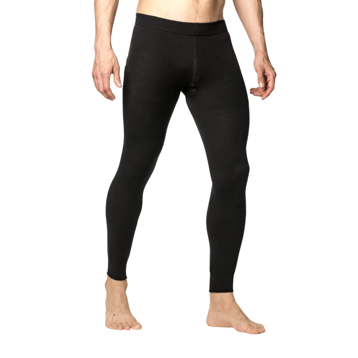 Woolpower Long Johns 200 uldunderbukser, unisex (Black)