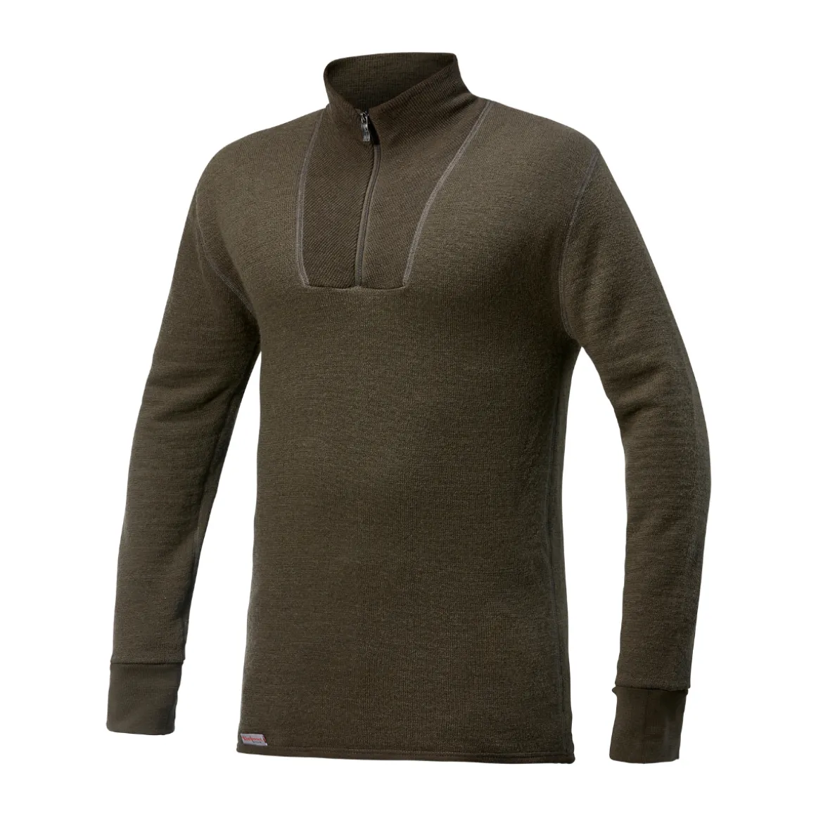 Woolpower Zip Turtleneck 200 uldundertrøje, unisex (Pine Green)